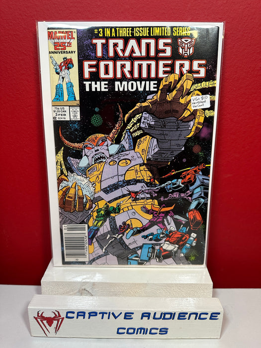 Transformers The Movie #3 - Newsstand Variant - VG+