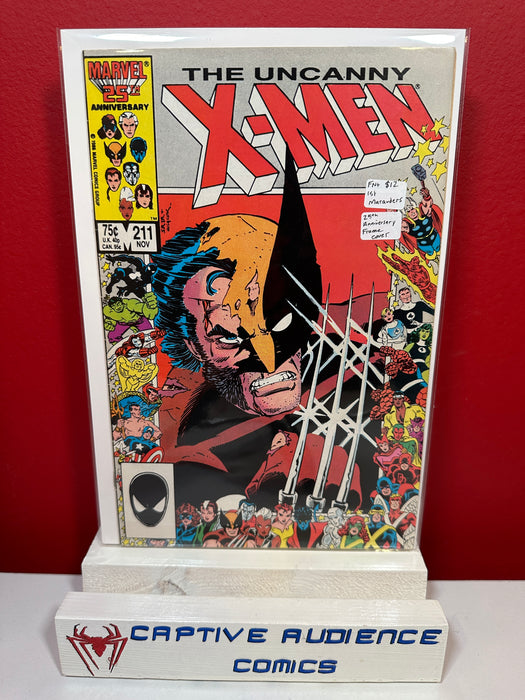 Uncanny X-Men, Vol. 1 #211 - 1st Marauders - 25th Anniversary Frame Cover - FN+