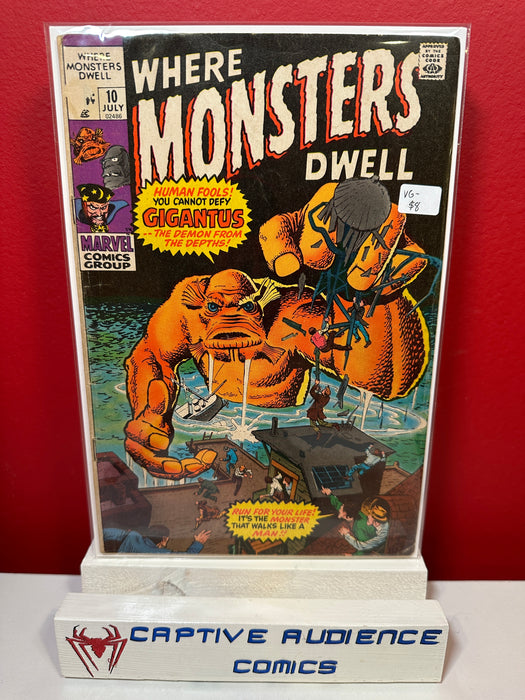 Where Monsters Dwell, Vol. 1 #10 - VG-