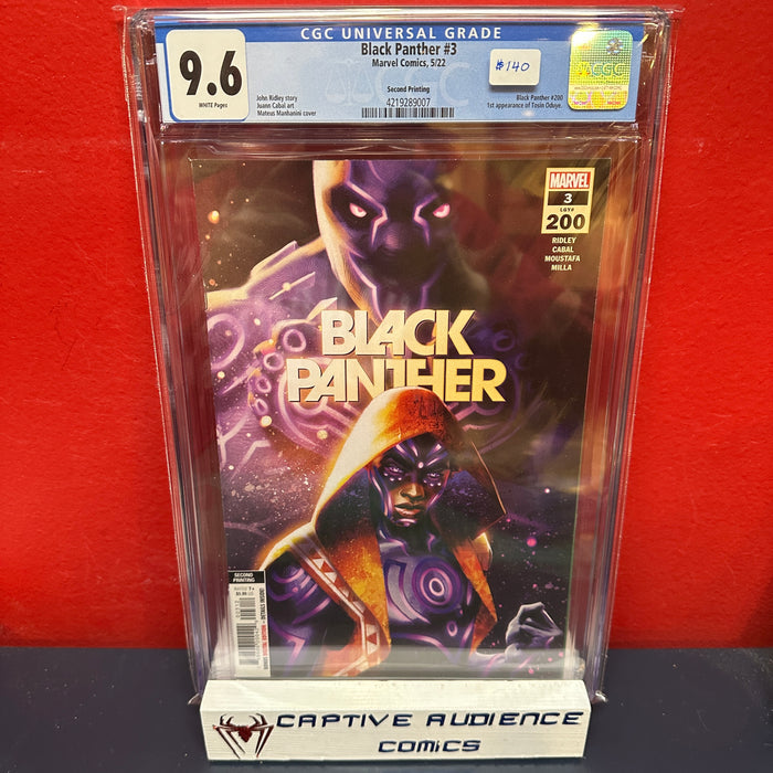 Black Panther, Vol. 8 #3 2nd Print - 1st Tosin Cover - CGC 9.6