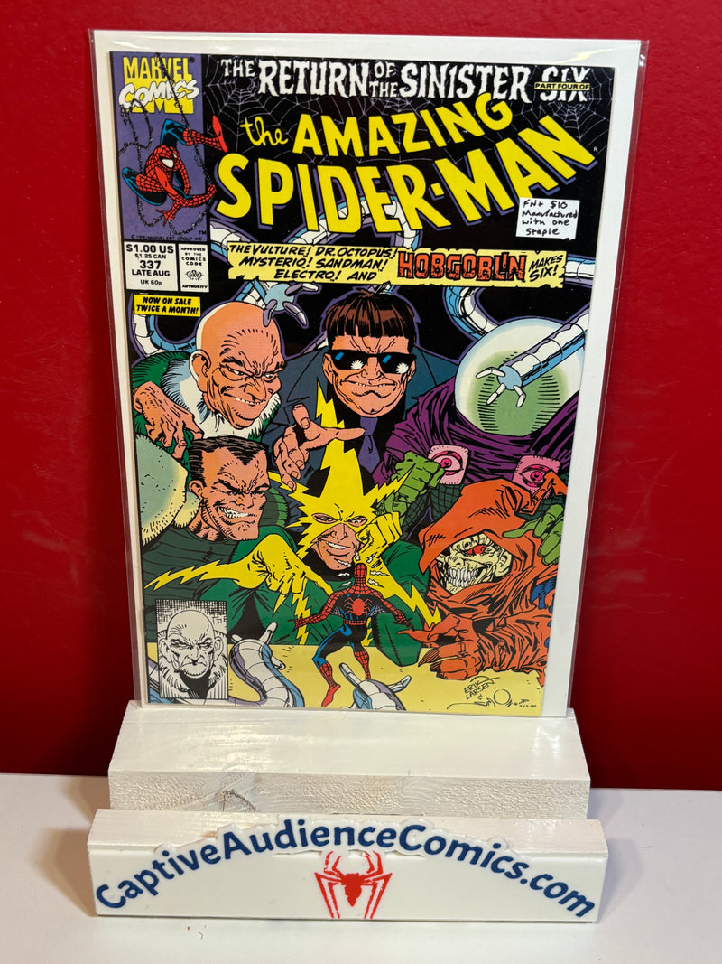 Amazing Spider-Man, The Vol. 1 #337 - Manufactured with One Staple - FN+