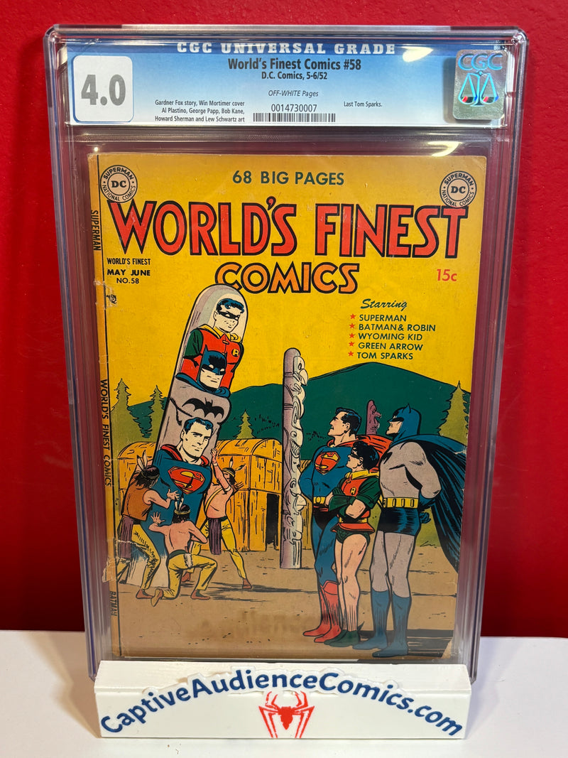 World's Finest Comics #58 - CGC 4.0