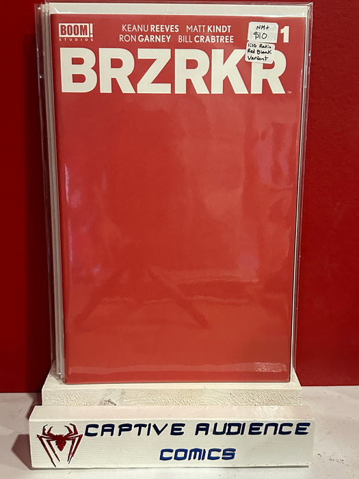 BRZRKR #1 - 1:10 Ratio Red Blank Variant - NM+