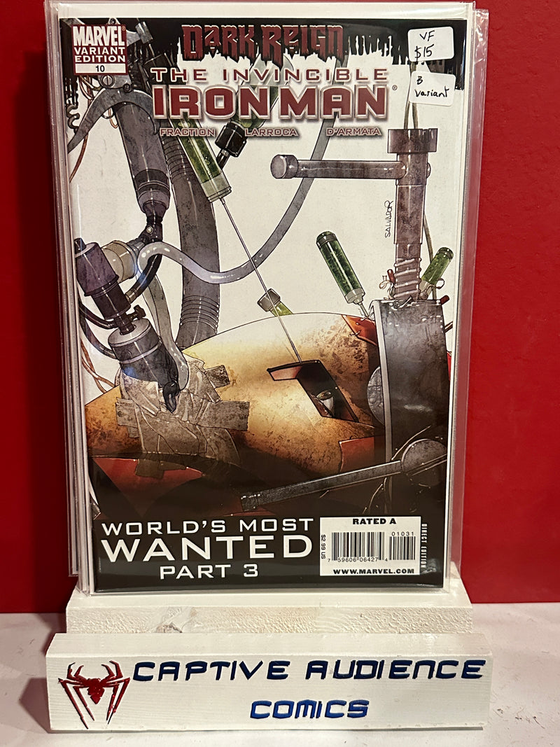 Invincible Iron Man, Vol. 1 #10 - B Variant - VF