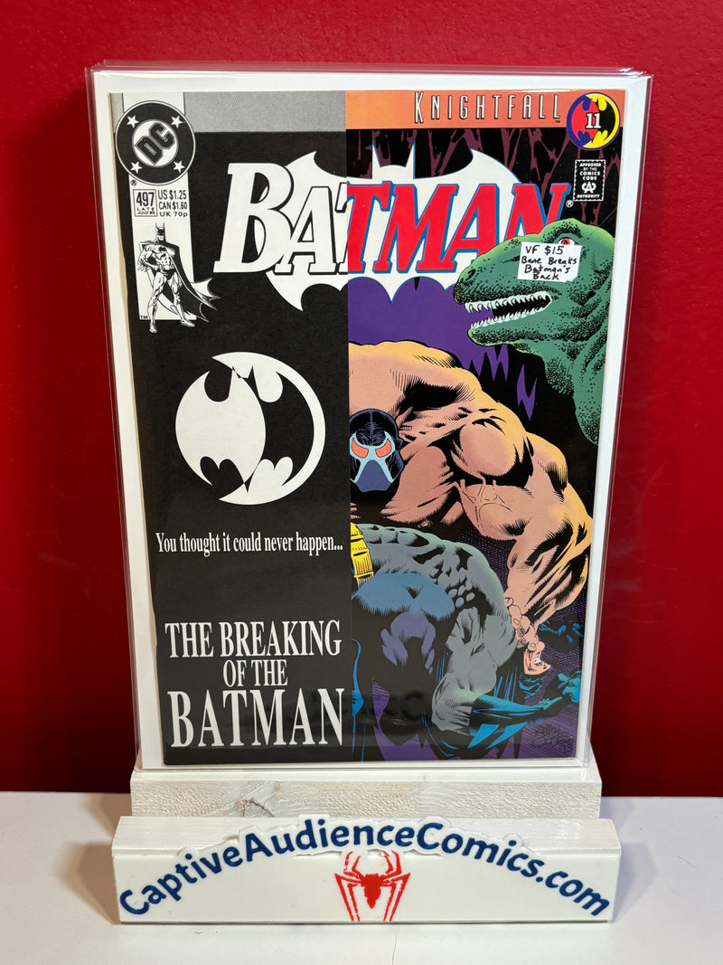 Batman, Vol. 1 #497 - Bane Breaks Batmans Back - VF