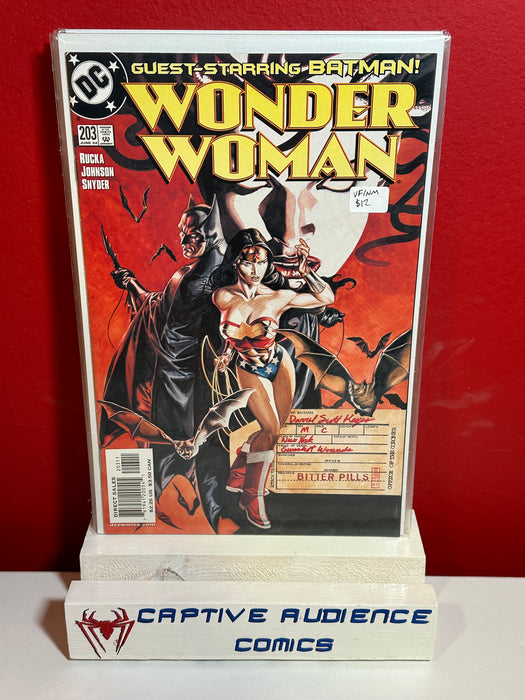 Wonder Woman, Vol. 2 #203 - VF/NM