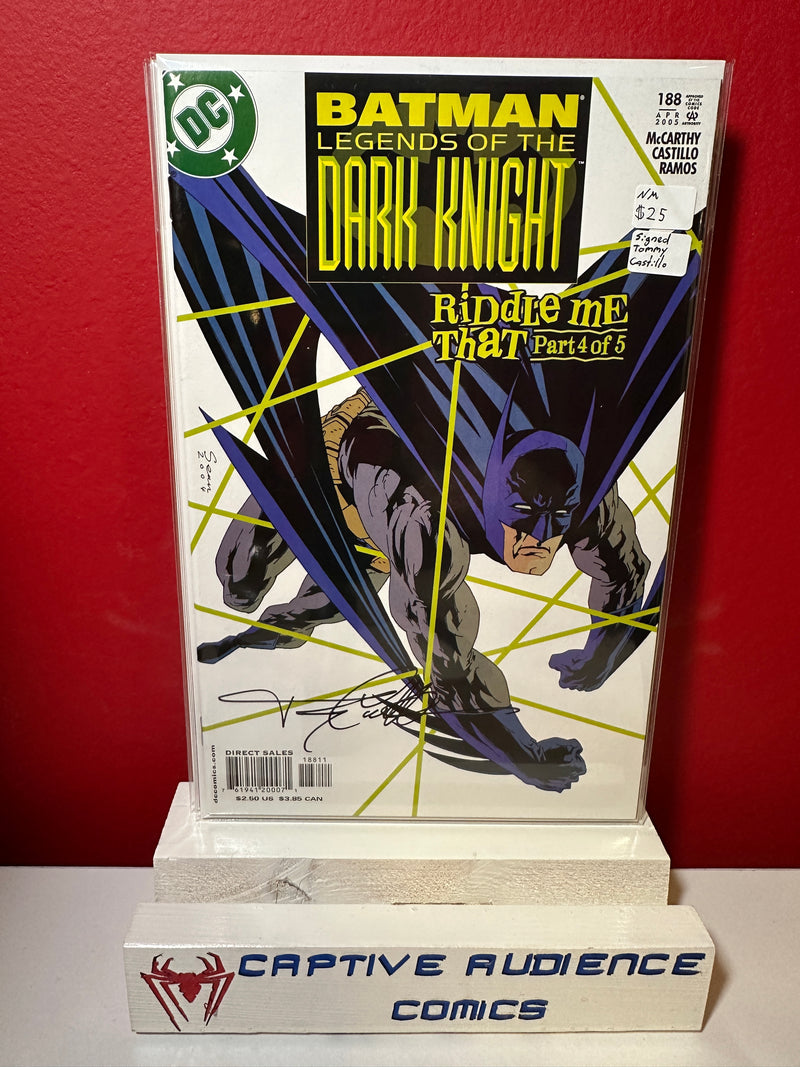 Batman: Legends of the Dark Knight #188 - Signed Tommy Castillo - NM