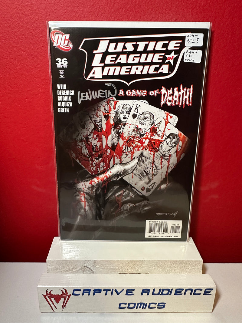 Justice League of America, Vol. 2 #36 - Signed Len Wein - NM-