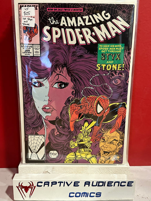 Amazing Spider-Man, The Vol. 1 #309 - 1st Styx and Stone - VF