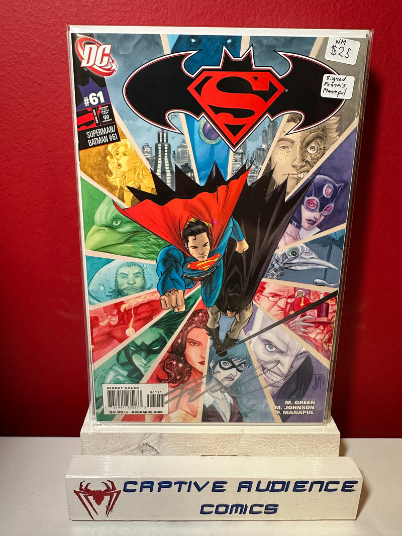 Superman / Batman #61 - Signed Francis Manapul - NM