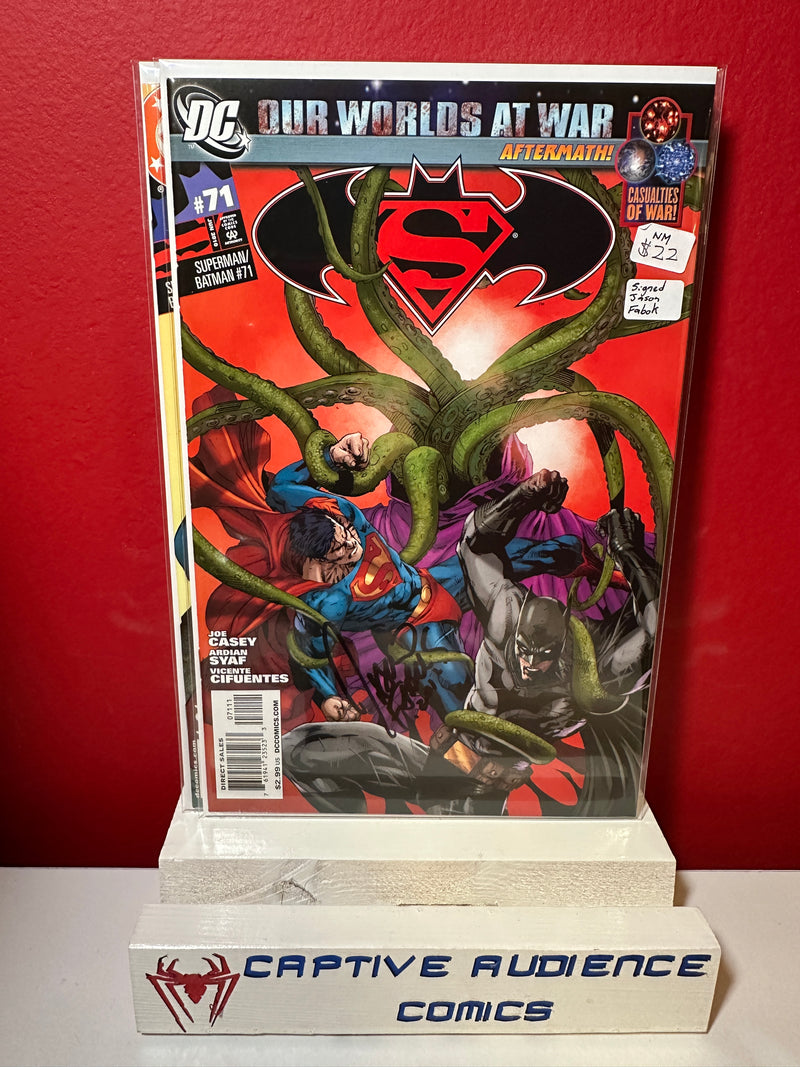Superman / Batman #71 - Signed Jason Fabok - NM
