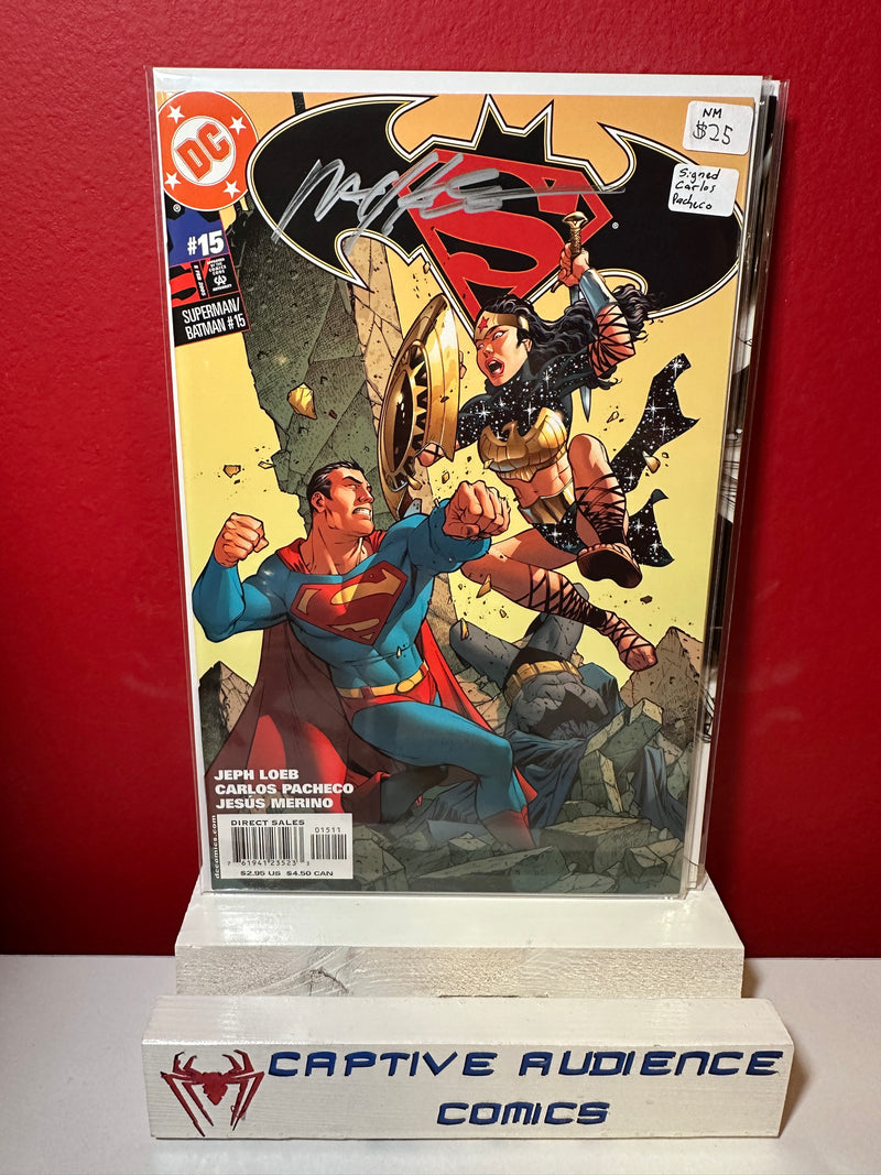 Superman / Batman #15 - Signed Carlos Pacheco - NM