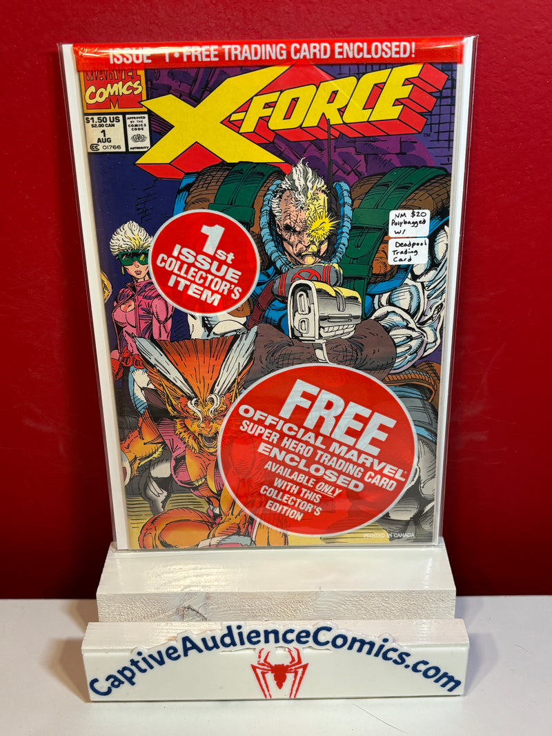 X-Force, Vol. 1 #1 - Polybagged w/ Deadpool Trading Card - NM