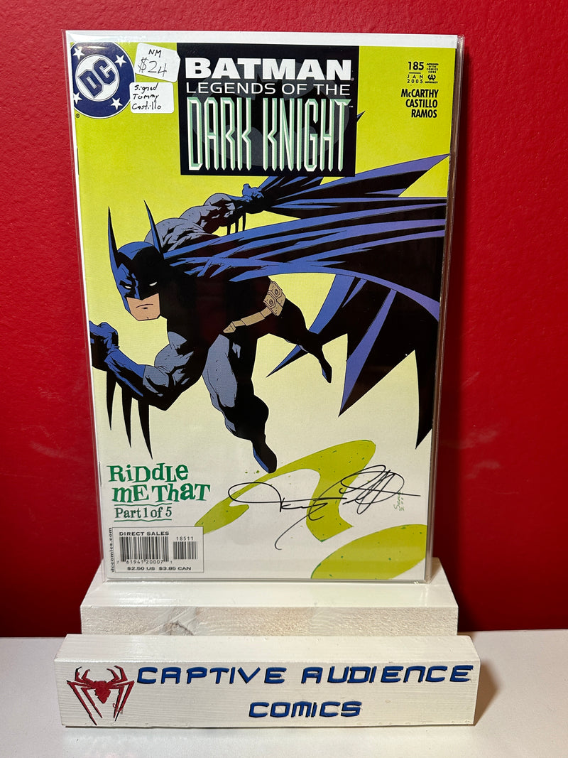 Batman: Legends of the Dark Knight #185 - Signed Tommy Castillo - NM