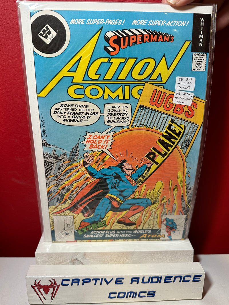 Action Comics, Vol. 1 #487 - Whitman Variant - 1st Microwave Man - VF