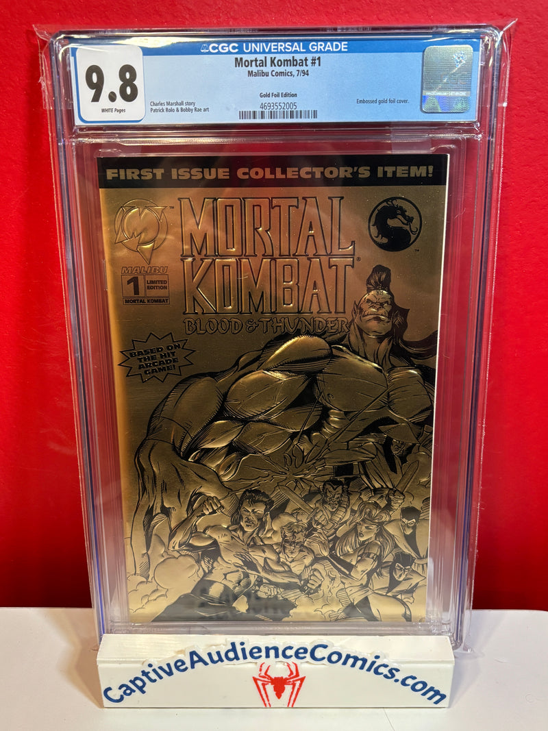Mortal Kombat #1 - Embossed Gold Foil  Variant - CGC 9.8