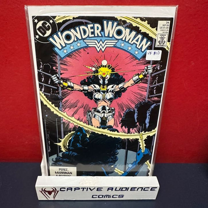 Wonder Woman, Vol. 2 #34 - George Perez Story & Cover - VF