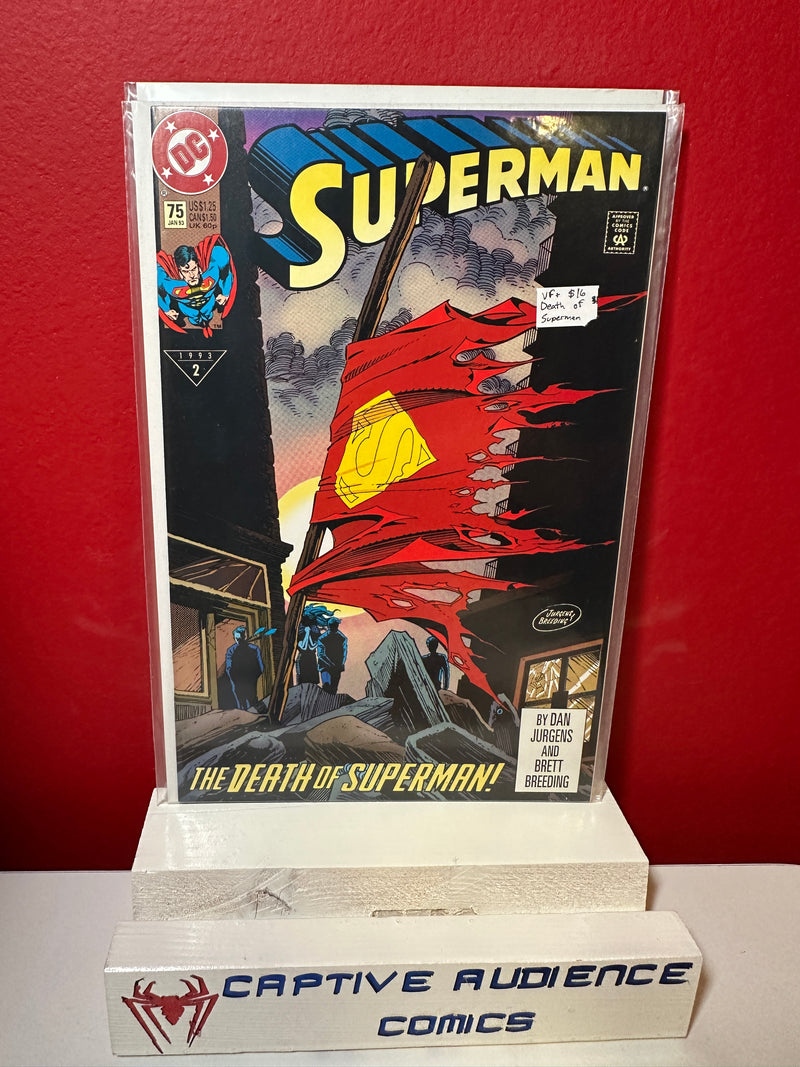 Superman, Vol. 2 #75 - Death of Superman - VF+