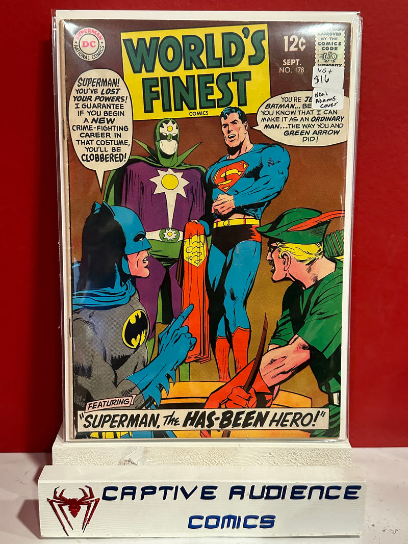 World's Finest Comics #178 - Neal Adams Cover - VG+