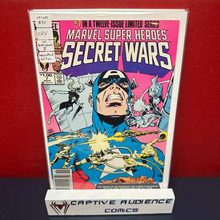 Marvel Super Heroes Secret Wars #7 - 1st Full Julia Carpenter Spider-Woman CPV - VF/NM
