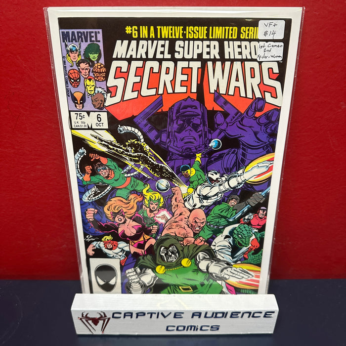 Marvel Super Heroes Secret Wars #6 - 1st Cameo Julia Carpenter Spider-Woman - VF+