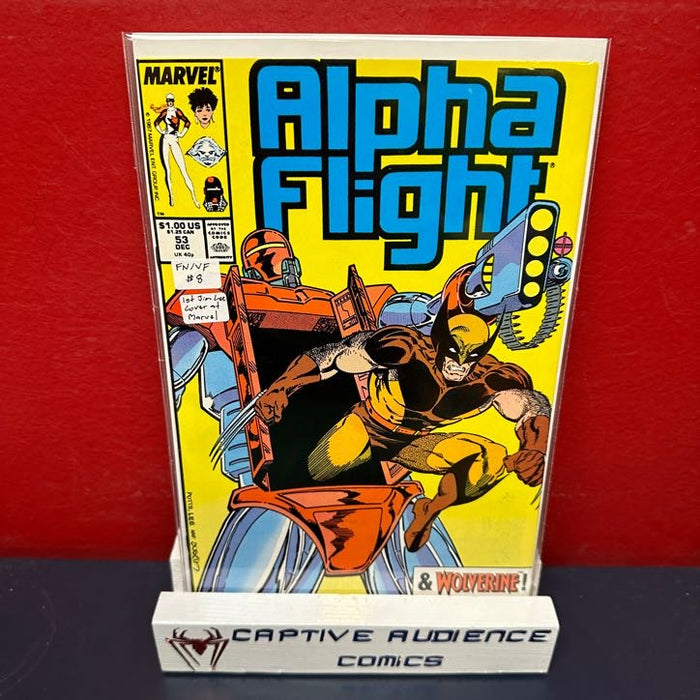 Alpha Flight, Vol. 1 #53 - 1st Jim Lee Cover at Marvel - FN/VF