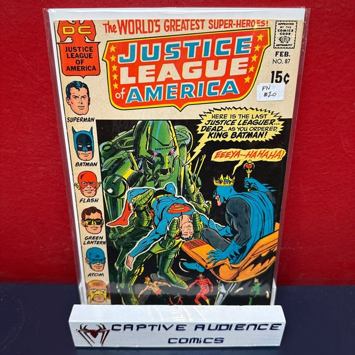 Justice League of America, Vol. 1 #87 - 1st Heroes of Angor - FN