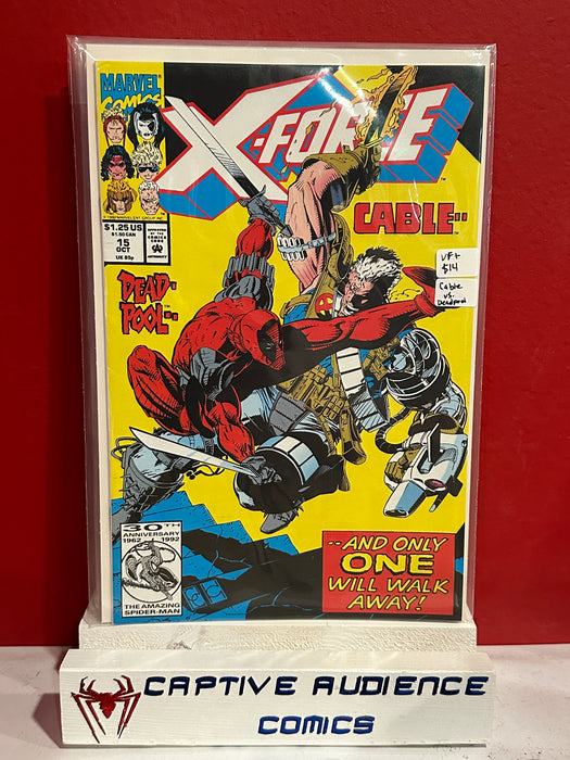 X-Force, Vol. 1 #15 - Cable Vs. Deadpool - VF+