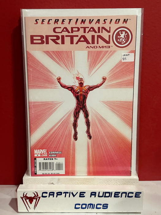 Captain Britain and MI:13 #4 - VF/NM