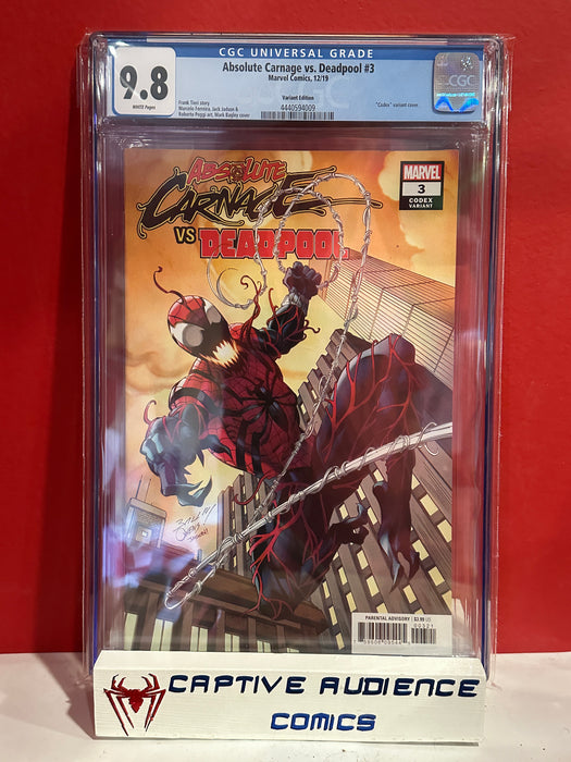 Absolute Carnage Vs. Deadpool #1 - Mark Bagley 1:25 Ratio Variant - CGC 9.8