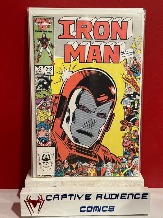 Iron Man, Vol. 1 #212 - 25th Anniversary Frame Cover - FN