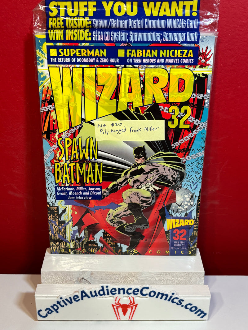 Wizard Magazine #32 - Polybagged - Frank Miller - NM