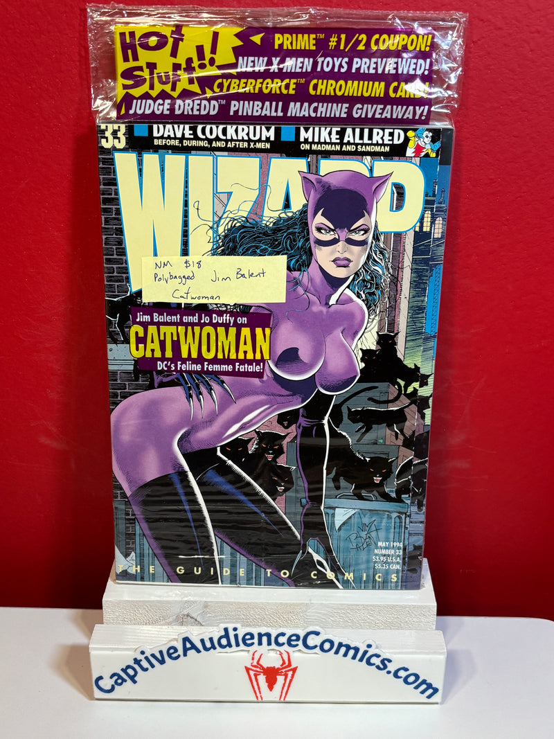 Wizard Magazine #33 - Polybagged Jim Balent Catwoman - NM