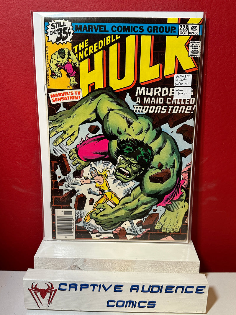 Incredible Hulk, The Vol. 1 #228 - 1st Karla Sofen as Moon Stone - VG/FN