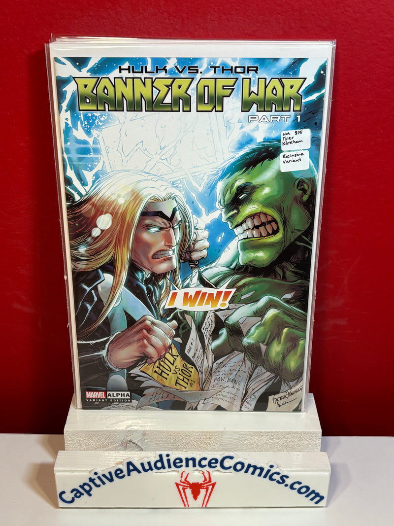 Hulk vs. Thor: Banner of War Alpha #1 - Tyler Kirkham Exclusive Variant - NM