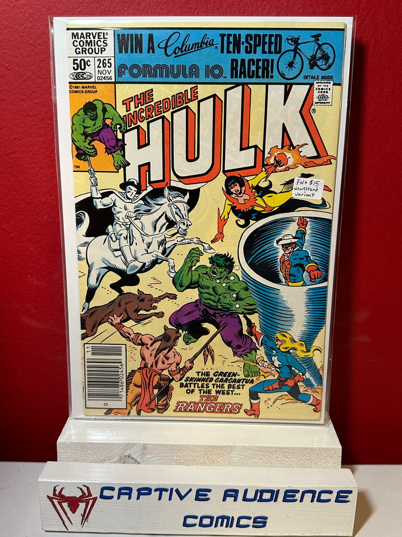 Incredible Hulk, The Vol. 1 #265 - Newsstand Variant - FN+
