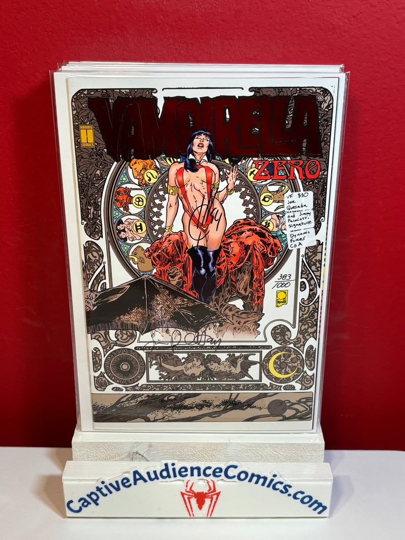 Vampirella: Zero #1 - Joe Quesada and Jimmy Palmiotti Signature Dynamic Forces COA - VF