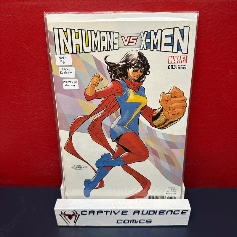 Inhumans vs. X-Men #3 - Terry Dodson Ms. Marvel Variant - NM-