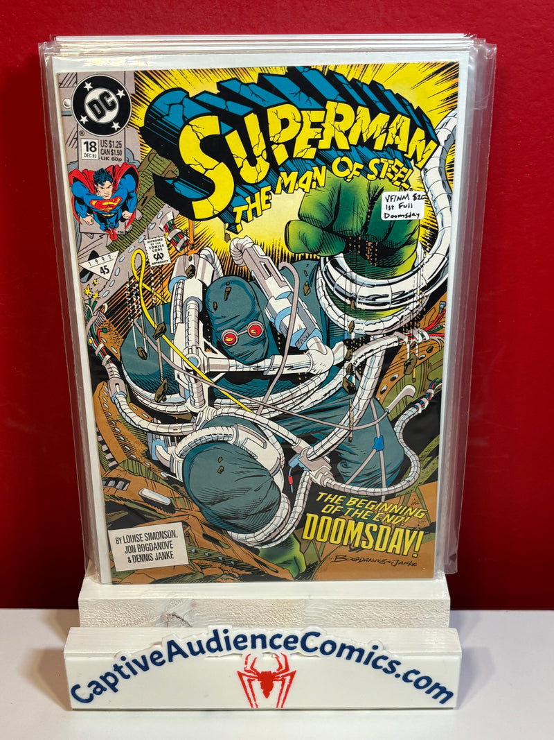 Superman: The Man of Steel #18 - 1st Full Doomsday - VF/NM