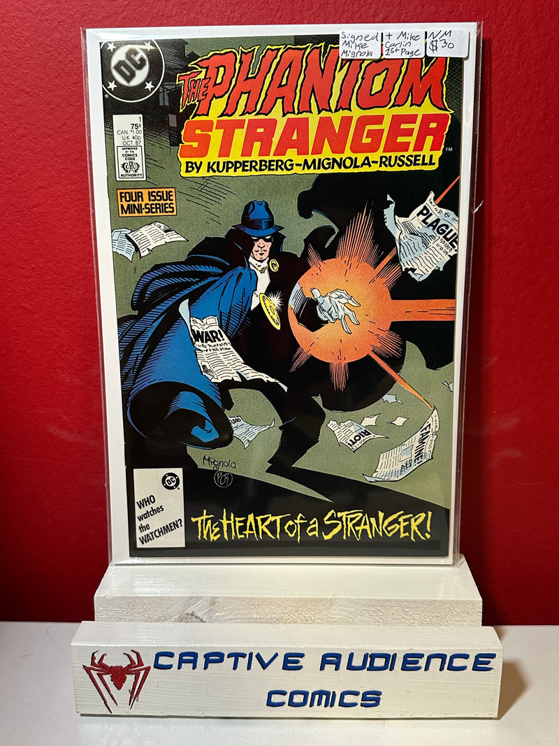 Phantom Stranger, Vol. 3 #1 - Signed Mike Mignola + Mike Carlin - 1st Page - NM