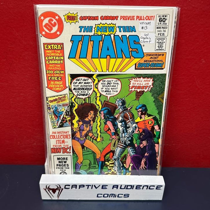 New Teen Titans, The Vol. 1 #16 - 1st Captain Carrot - VF/NM