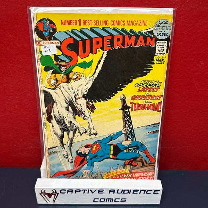 Superman, Vol. 1 #249 - 1st Terra-Man Neal Adams Cover - FN