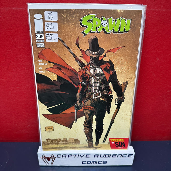 Spawn #309 - 2nd Print Variant - 1st App. New Gunslinger - NM-