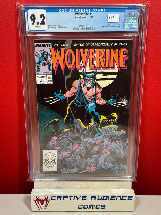 Wolverine, Vol. 2 #1 - 1st Wolverine as Patch - CGC 9.2