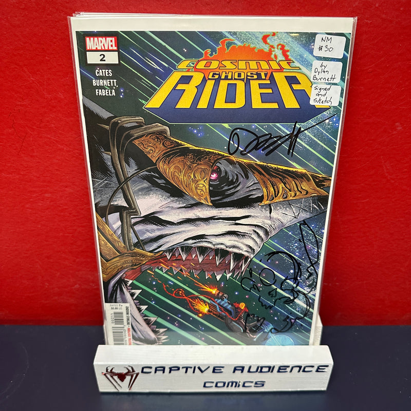 Cosmic Ghost Rider #2 - Signed and Sketch by Dylan Burnett - NM