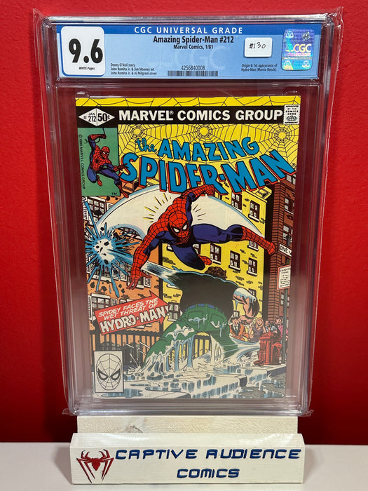 Amazing Spider-Man, Vol. 1 #212 - 1st Hydro-Man - CGC 9.6