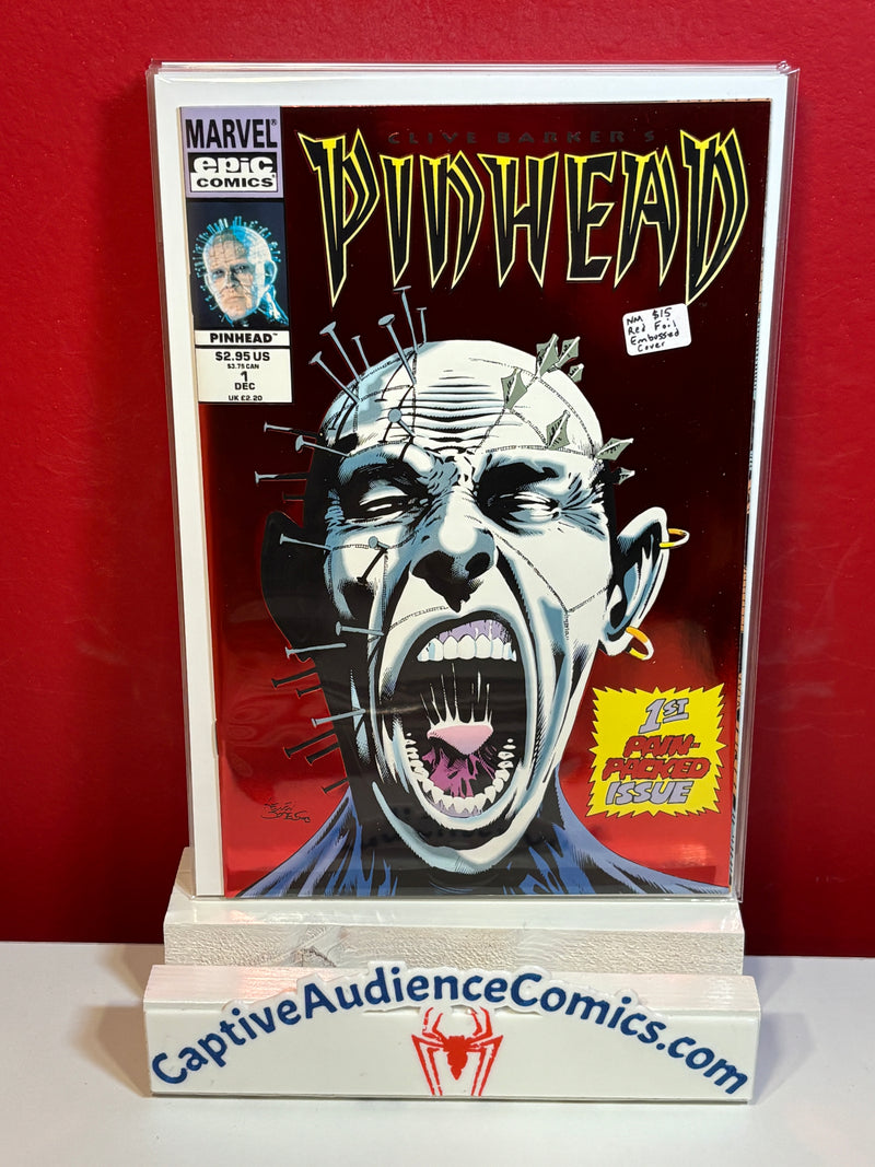 Pinhead #1 - Embossed Red Foil Cover - NM