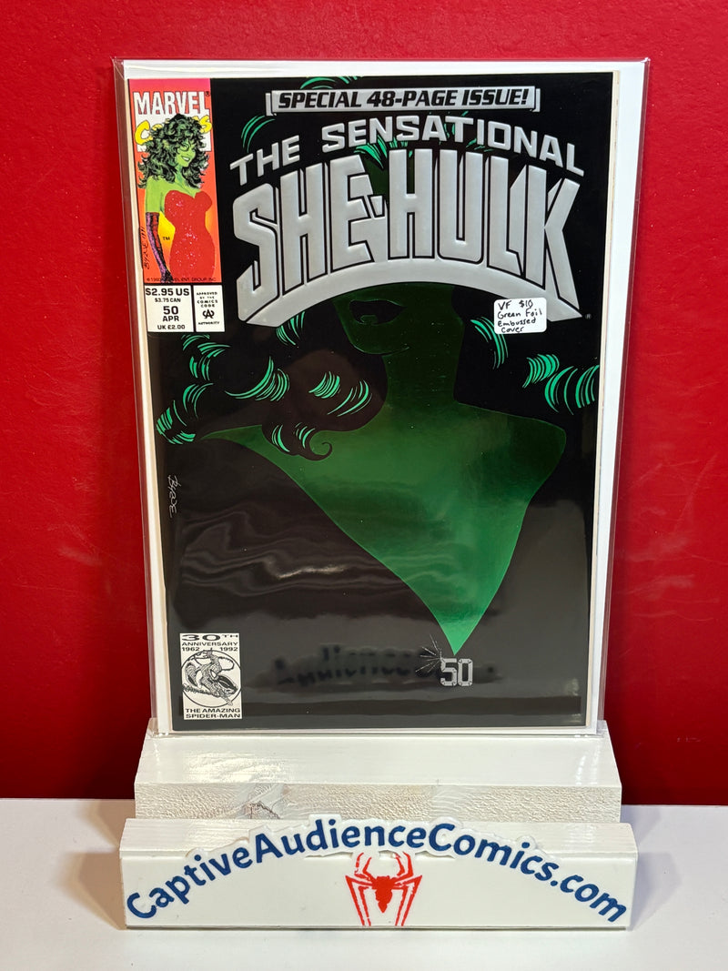 Sensational She-Hulk #50 - Embossed Green Foil Cover - VF
