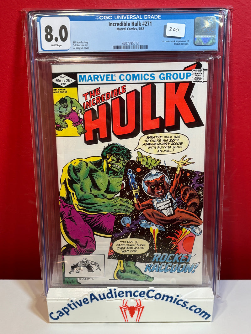 Incredible Hulk, The Vol. 1 #271 - 1st Rocket Raccoon - CGC 8.0