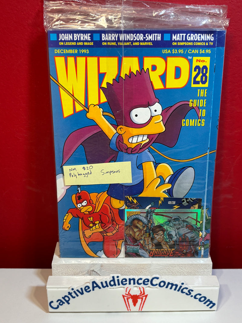 Wizard Magazine #28 - Polybagged Simpsons Cover - NM